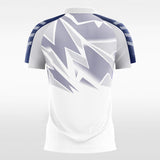 White and Blue Soccer Jersey