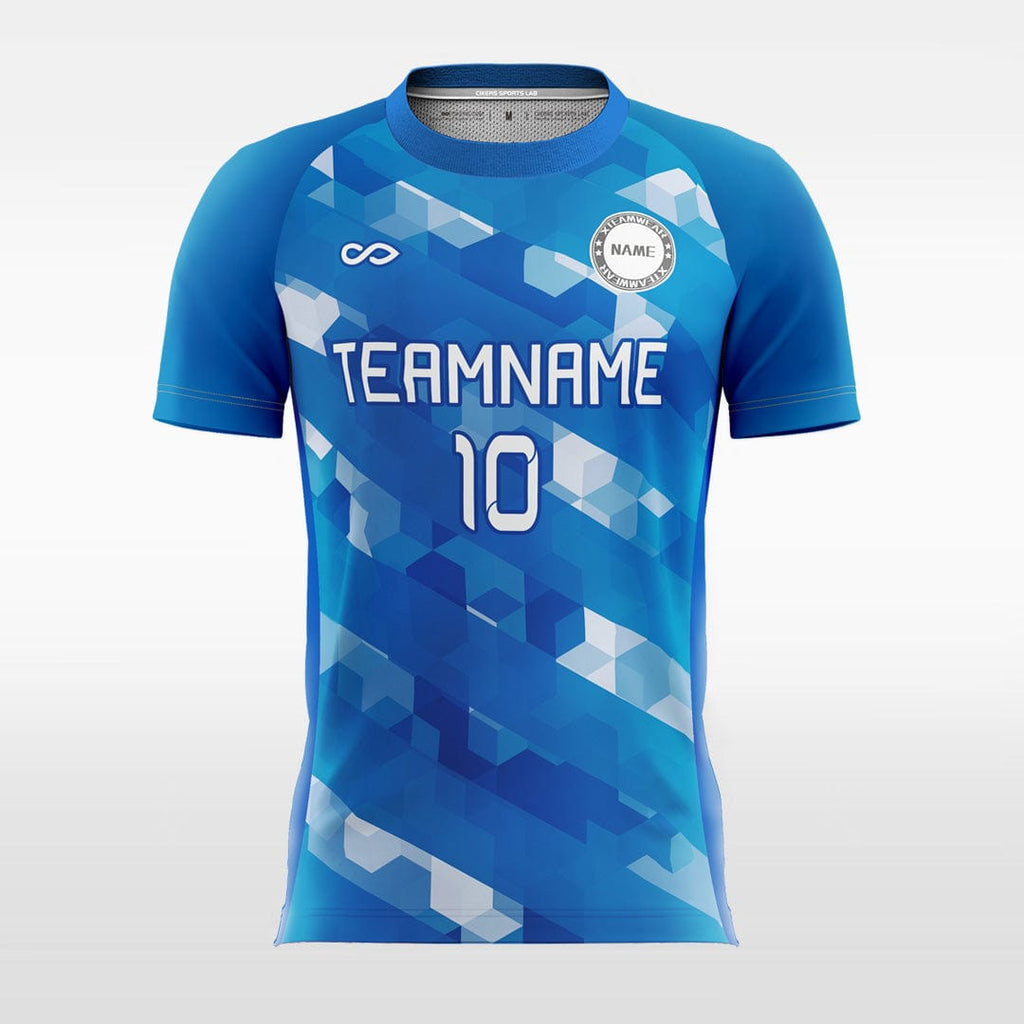 Custom Soccer Uniform Jersey Teal Light Blue-Black Sublimation -  Personalized Your Name, Number, Logo