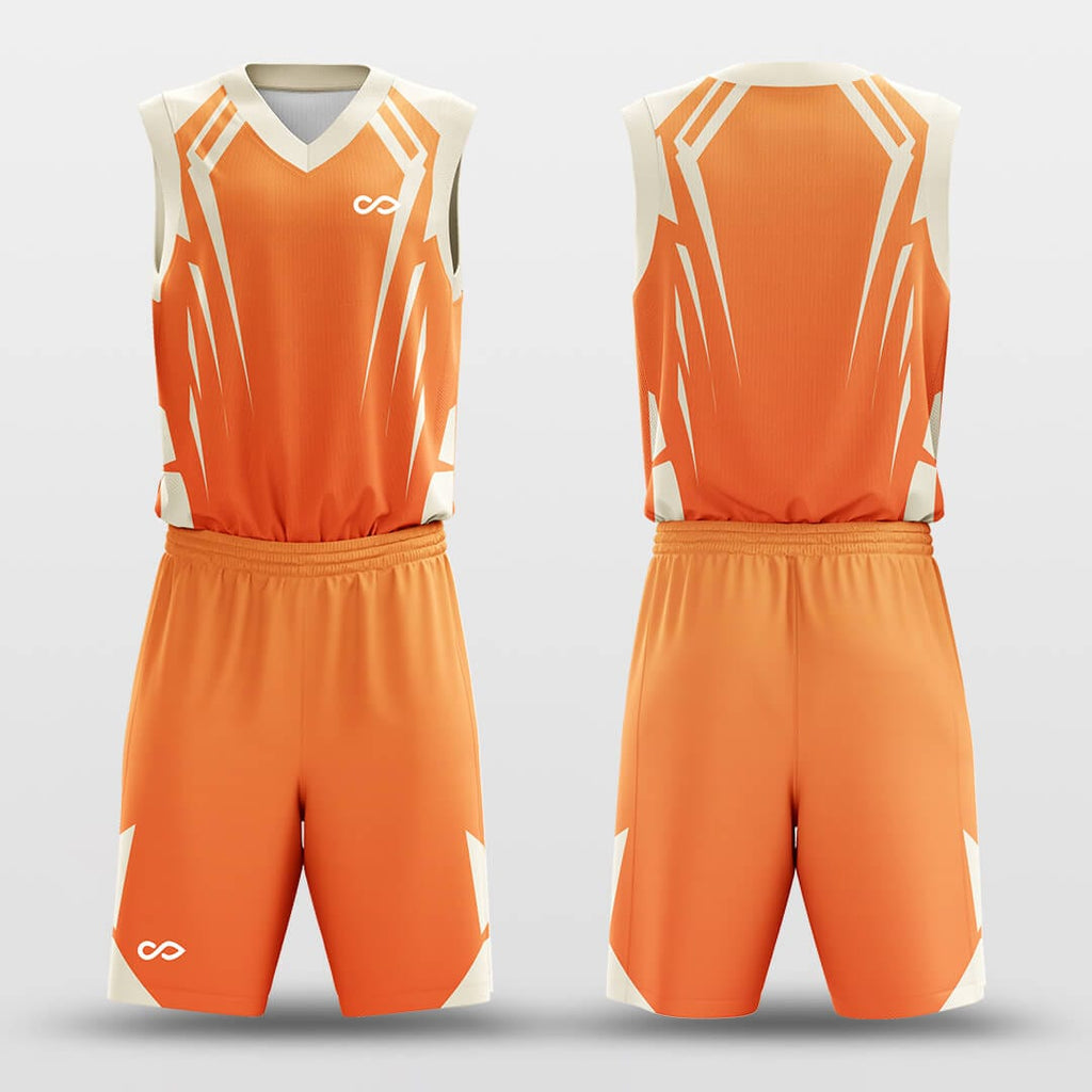 Mech Warrior - Custom Sublimated Basketball Uniform Set Orange-XTeamwear