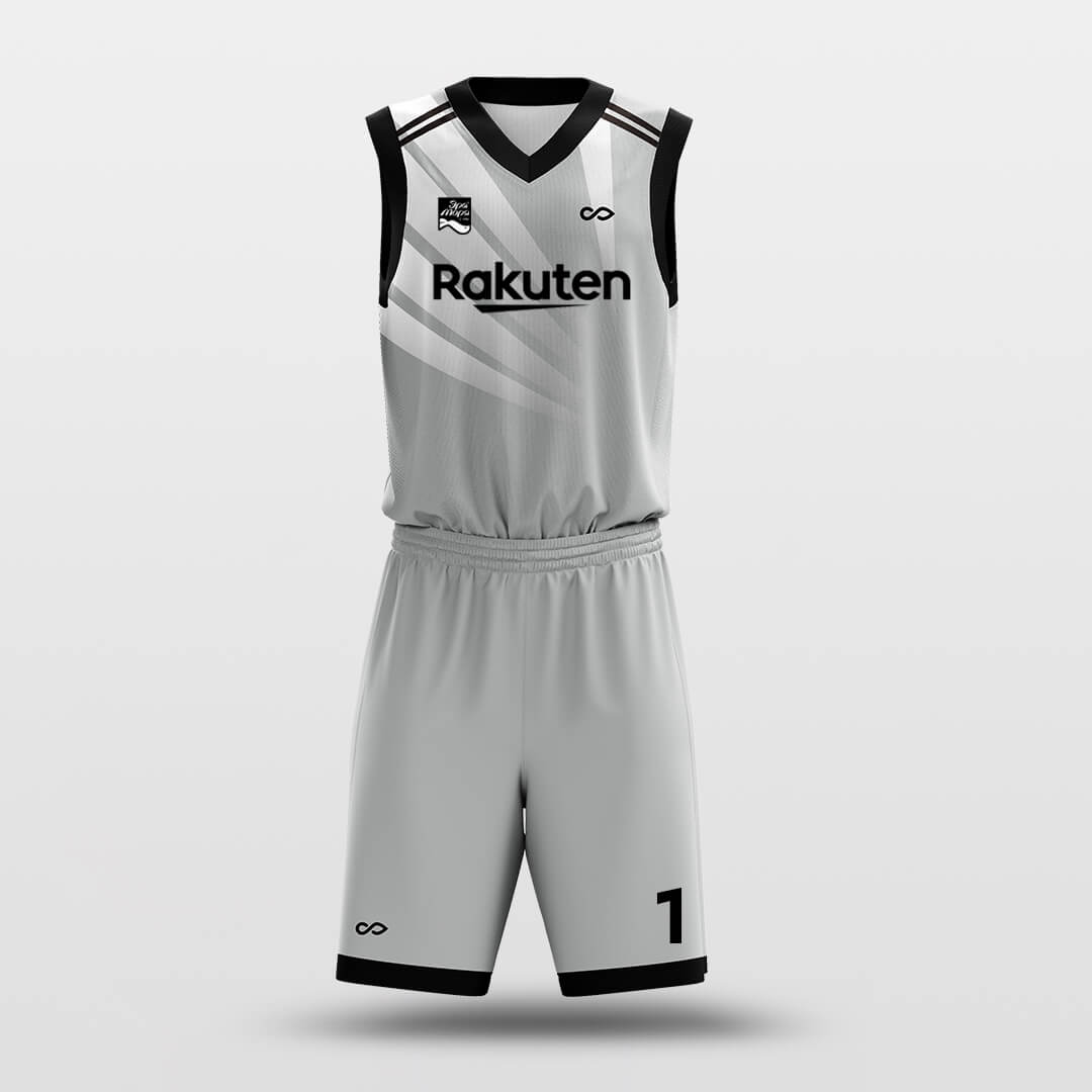 Quicksand - Custom Sublimated Basketball Uniform Set Grey-XTeamwear