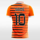 Black and Orange Striped Soccer Jersey
