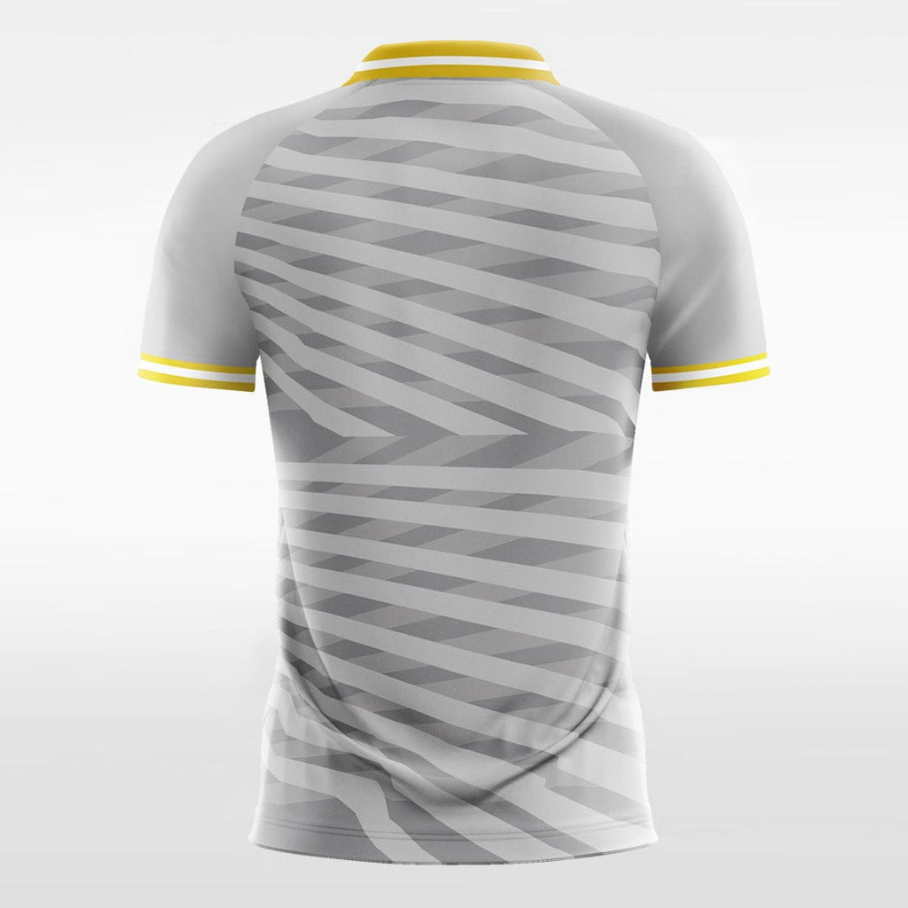 Grey Striped Soccer Jerseys Design