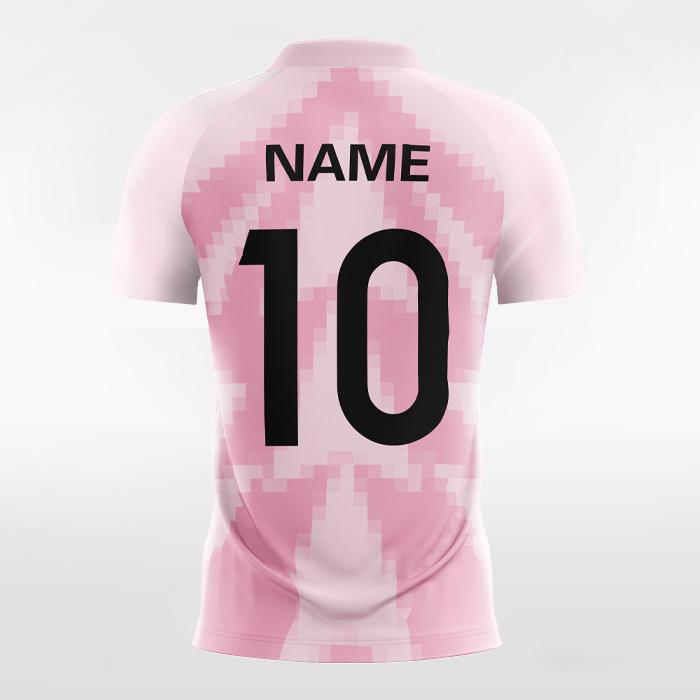 Sprinklecart Men New Custom Design Football Jersey - White Pink Mix Pattern