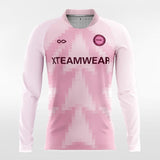 Pink Mosaic Long Sleeve Soccer Jersey