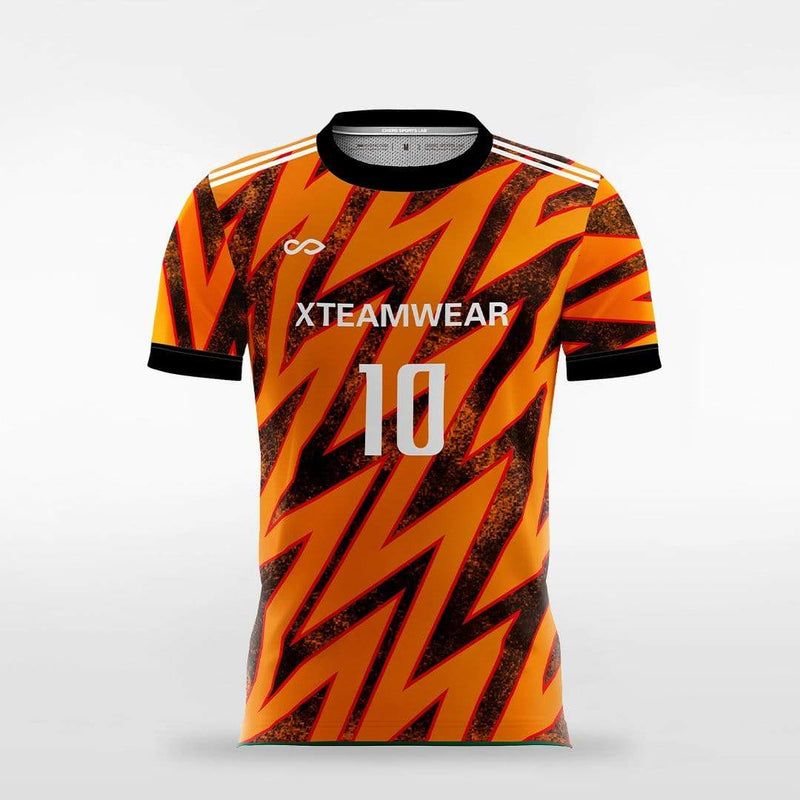 Orange Splash Customized Football Team Jersey Design