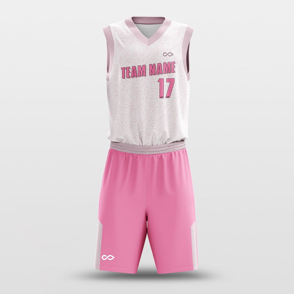 Custom Team Basketball Pink Jersey White