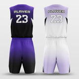 Custom Purple Leopard Sublimated Basketball Set