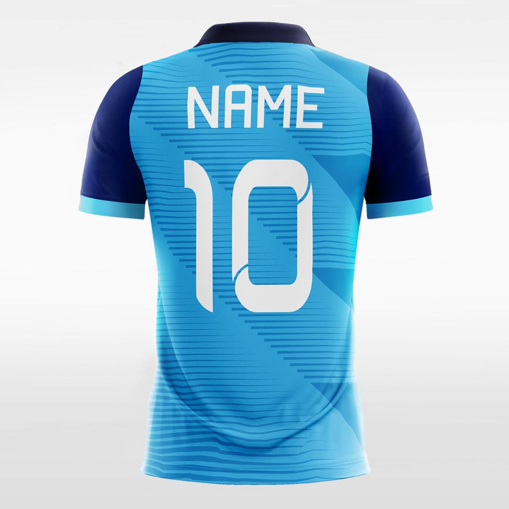 Blue Stripe Sublimated Soccer Jersey Design
