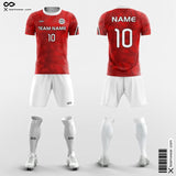 Red Soccer Jersey Kit Camo