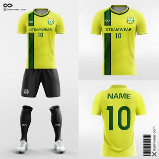 Ribbon Yellow Soccer Jersey Uniforms