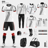 Ribbon Soccer Uniforms Kit White