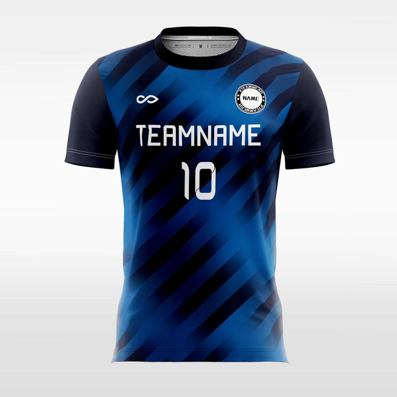 Football Shirt Design With Bluerednavy Curve Sublimation Printed