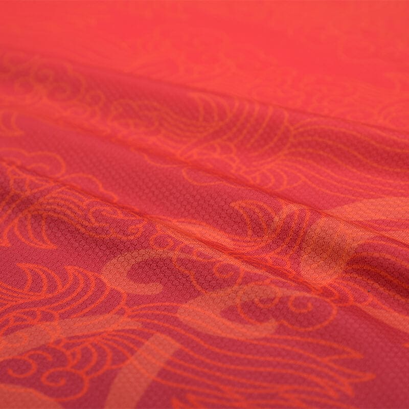 Custom Orange Men's Soccer Jersey Neck Detail