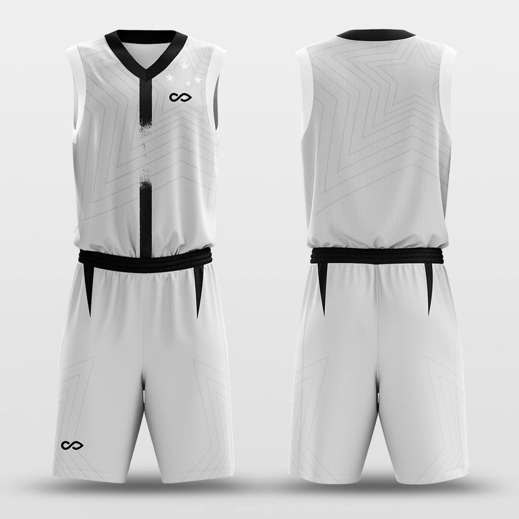 Star Basketball Uniform Set Grey