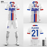 Striped Soccer Team Uniforms White