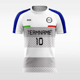 Custom White Stripe Sublimated Soccer Jersey Design