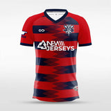 red and blue soccer jerseys