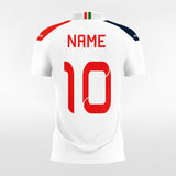 Customized White Men's Sublimated Soccer Jersey Design