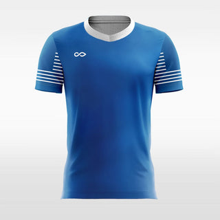 Custom Blue Men's Sublimated Soccer Jersey Design