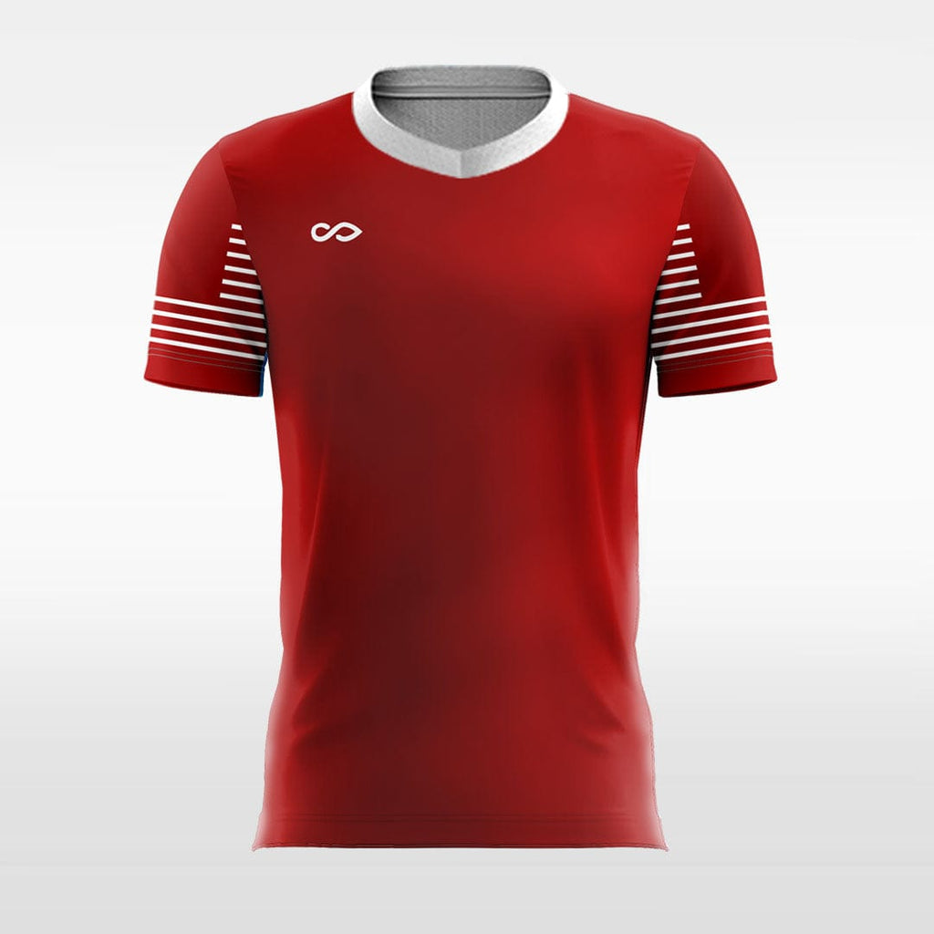 Customized Red Men's Sublimated Soccer Jersey Design