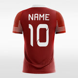Custom Red Men's Sublimated Soccer Jersey Mockup