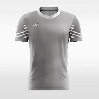 Custom Grey Men's Sublimated Soccer Jersey Design