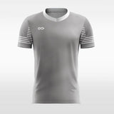 Custom Grey Men's Sublimated Soccer Jersey Design