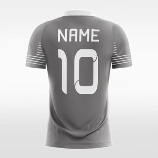 Customized Grey Men's Sublimated Soccer Jersey Mockup