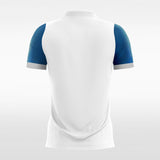 Custom Blue White Men's Sublimated Soccer Jersey