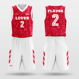 valentine's day basketball uniform set