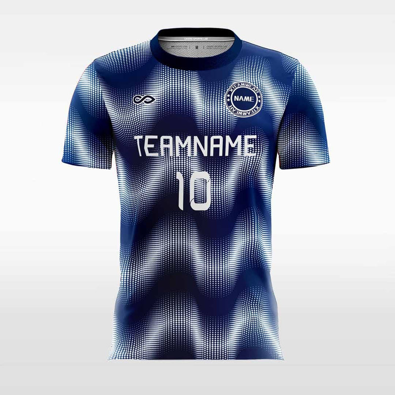 Sky Blue and Navy Blue Plain Soccer - Buy Jersey Design