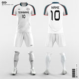 Argyle Print - Men Custom Soccer Uniforms Short Sleeve White