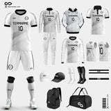 White Soccer Uniforms Kit
