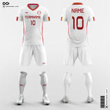 White and Red Soccer Jersey