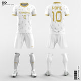 White Symbol Soccer Jersey Uniform