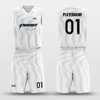 White Stripe Basketball Jersey