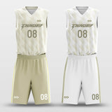 Gold and White Basketball Jersey