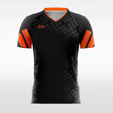 Fluorescent Black and Orange Fluorescent Soccer Jersey
