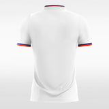 White & Blue Men's Team Soccer Jersey Design