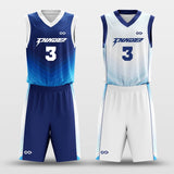 Blue and White Basketball Jersey Set