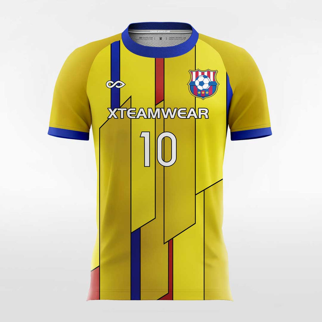 Custom Yellow Men's Soccer Jersey