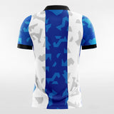 Custom Blue & White Men's Sublimated Soccer Jersey