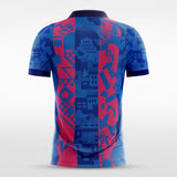 Custom Blue & Pink Men's Sublimated Soccer Jersey