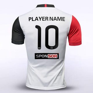 Custom Red & White Men's Sublimated Soccer Jersey