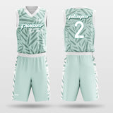 Sublimated Basketball Jersey Set Bamboo Green