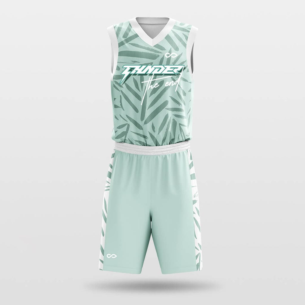 Cikers Sports Mint - Customized Reversible Sublimated Basketball Set Green&White / 6XL