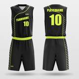 custom black basketball jersey set sublimated