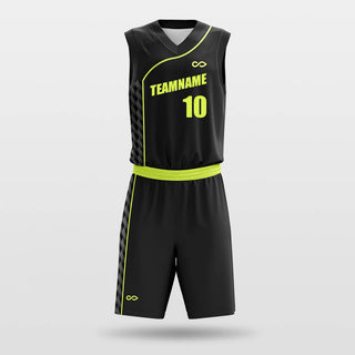 Black and yellow basketball jersey custom