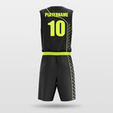 custom basketball jersey set black and yellow