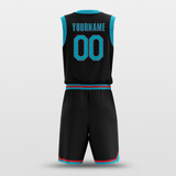 black and blue baksetball jerseys